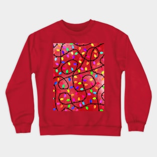 Christmas Lights Red Crewneck Sweatshirt